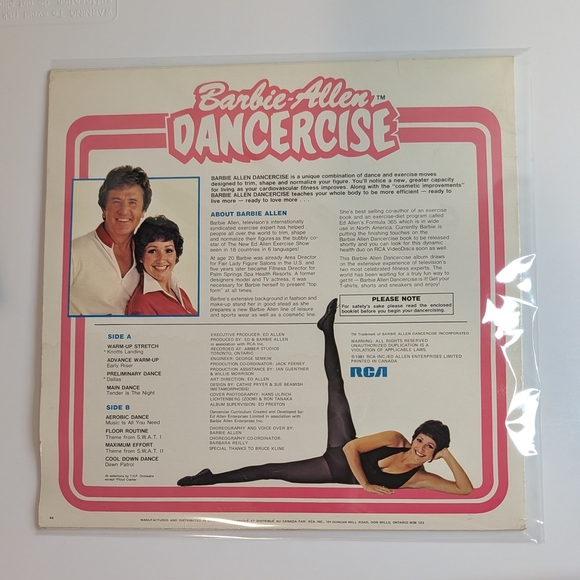 ICONIC Vintage Dance/Fitness Vinyl Records- Jane Fonda (Double LP) Barbie Allen - Picture 9 of 9